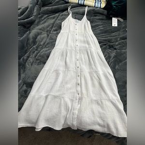 White beach sun dress - maxi